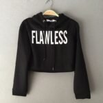 Women Winter Fleece Flawless Crop Top Sweatshirt