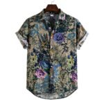 Printing Long Sleeve Shirt Men's Lapel Shirt