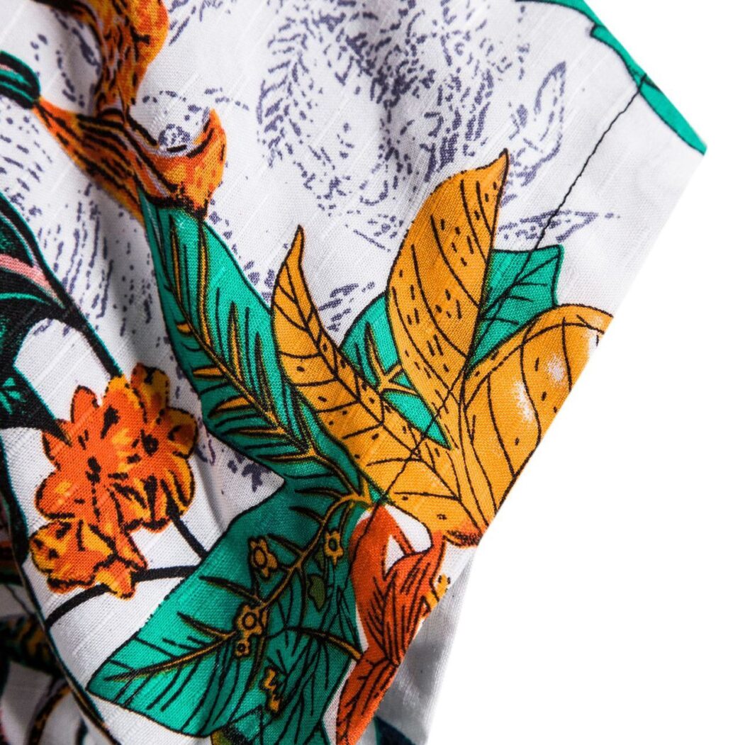 Casual Short-sleeved Floral Shirt Plus Size Shirt Men