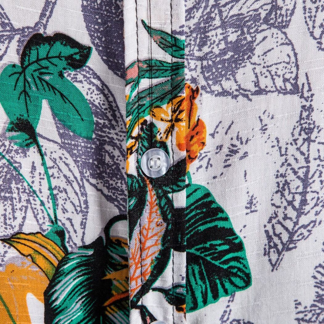 Casual Short-sleeved Floral Shirt Plus Size Shirt Men