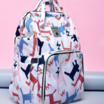 Large-Capacity Printed Mommy Bag Multifunctional Waterproof Mother And Baby Outing Backpack