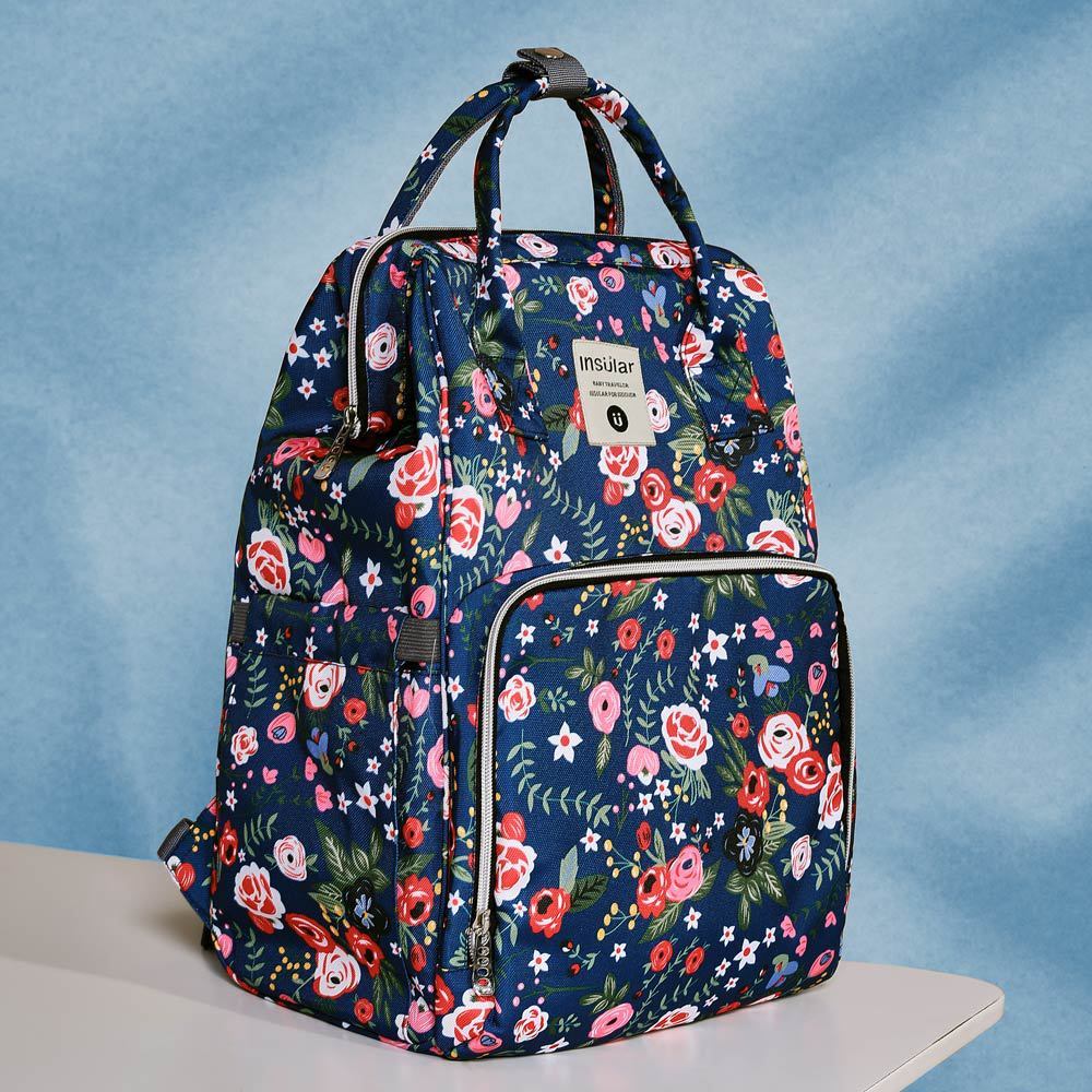 Large-Capacity Printed Mommy Bag Multifunctional Waterproof Mother And Baby Outing Backpack