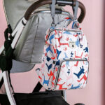 Large-Capacity Printed Mommy Bag Multifunctional Waterproof Mother And Baby Outing Backpack
