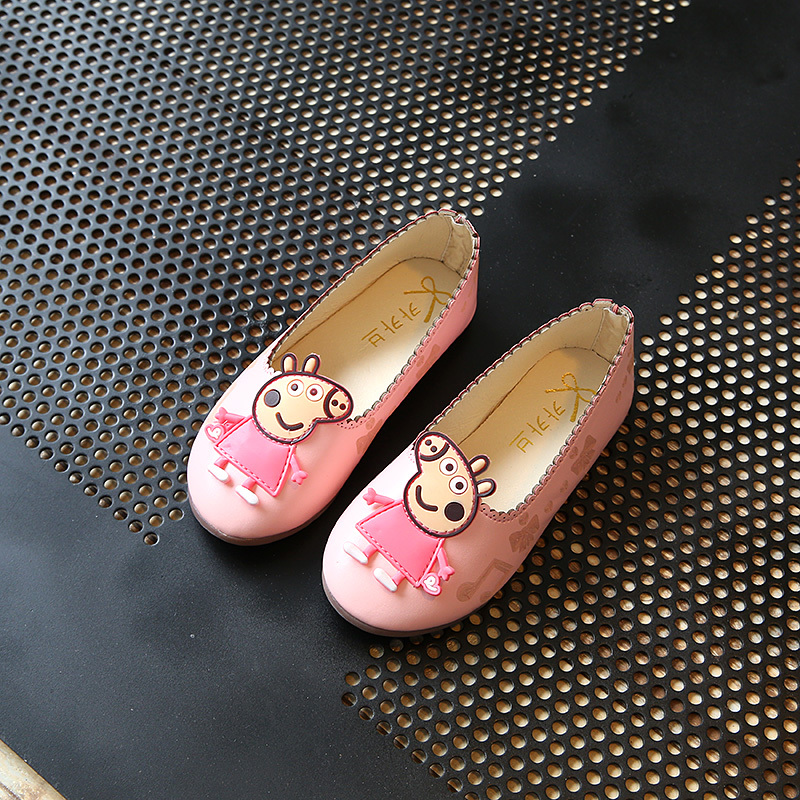 Girls' Shoes, Leather Shoes, Princess Shoes, Big Children, Little Girls, Single Children, Baby Soft-Soled Peas Shoes