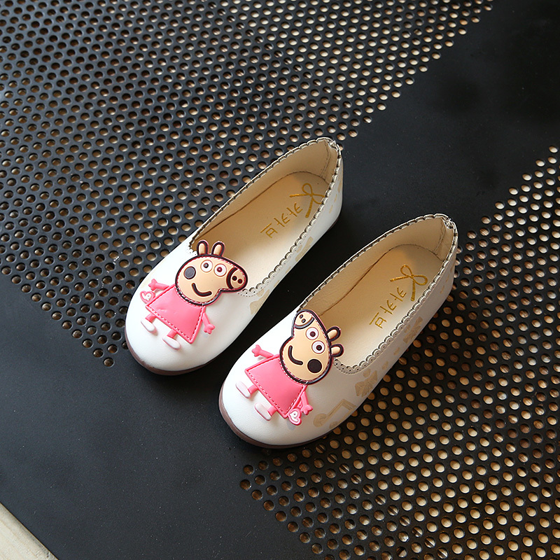 Girls' Shoes, Leather Shoes, Princess Shoes, Big Children, Little Girls, Single Children, Baby Soft-Soled Peas Shoes