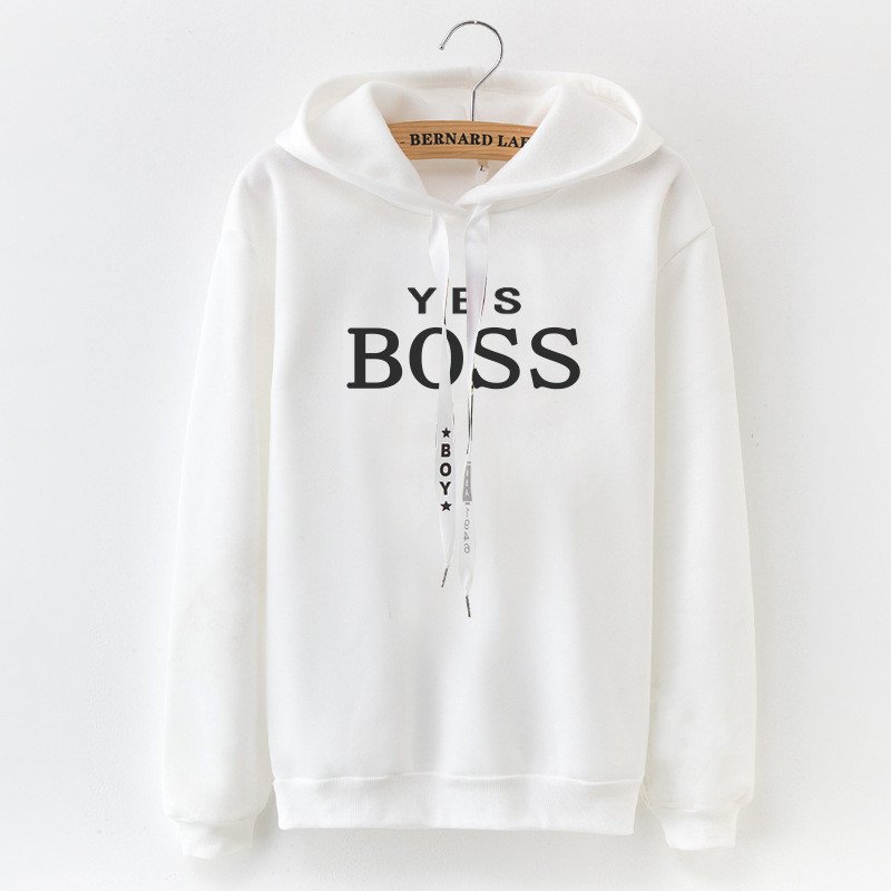 Letter Print Long Sleeve Sweatshirt Women