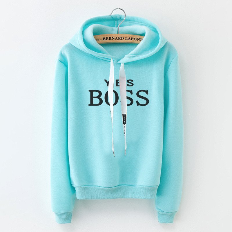 Letter Print Long Sleeve Sweatshirt Women