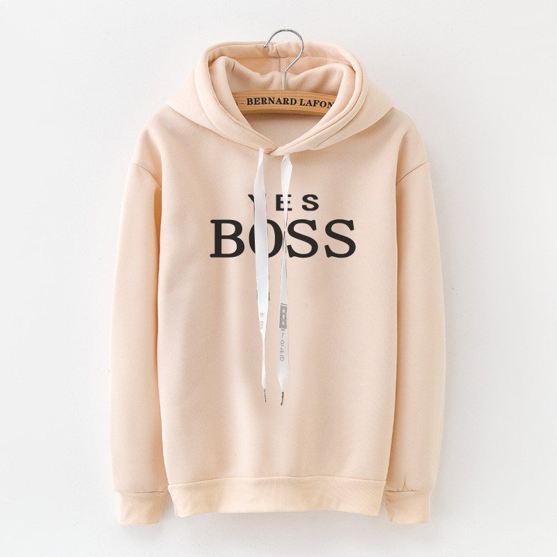 Letter Print Long Sleeve Sweatshirt Women