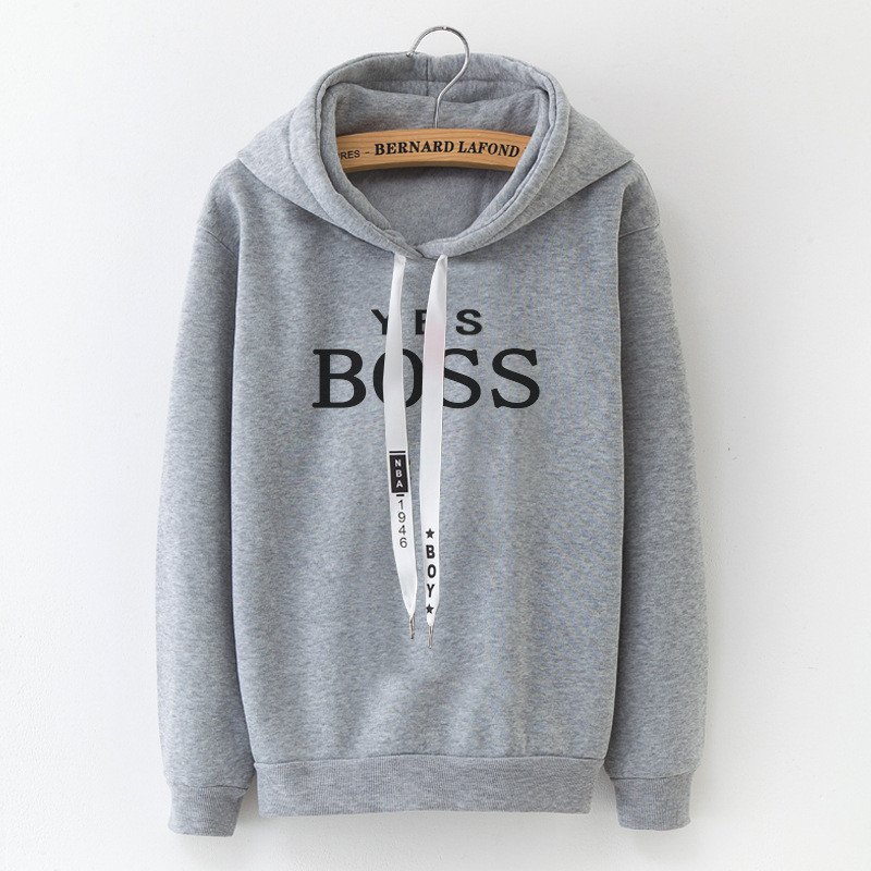 Letter Print Long Sleeve Sweatshirt Women