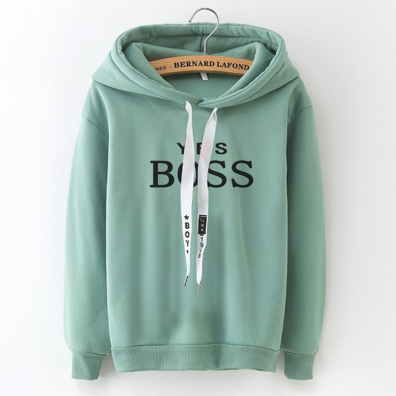 Letter Print Long Sleeve Sweatshirt Women