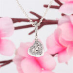Mother Pendant, Fashionable Heart Pendant Necklace