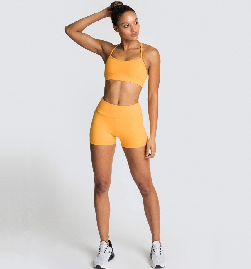 Knitted Sexy Sports Tank Top Shorts Yoga Wear Bra Fitness Suit Women
