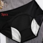 5PCS Menstrual Underwear Women Leak Proof Panties