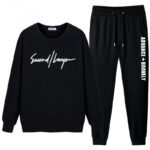 Slim casual teenager printed sportswear suit
