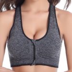 Sexy Women Front Zipper Sports Bra Fitness Wear