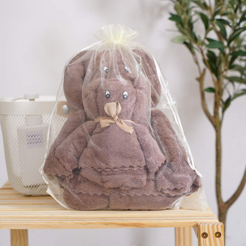 Baby Bear Coral Fleece Mother And Child Set Towel