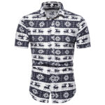 Men's shirt printed casual Beach Short Sleeve Shirt for men