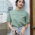 Letter printed T-shirt women white