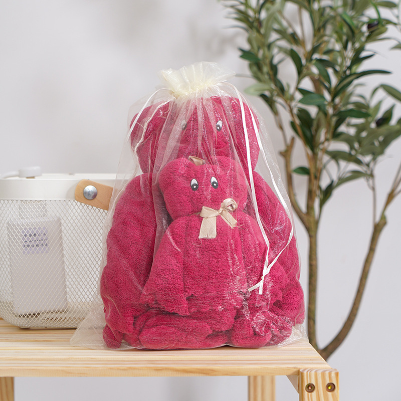 Baby Bear Coral Fleece Mother And Child Set Towel