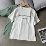 Letter printed T-shirt women white