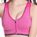 Sexy Women Front Zipper Sports Bra Fitness Wear