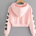 Crop pullover top sweatshirt women
