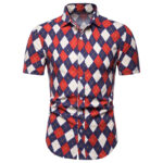 Men's shirt printed casual Beach Short Sleeve Shirt for men