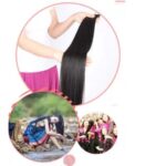 Patch straight hair wig