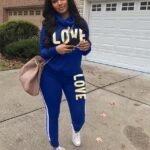 Women Suit Fashion Sweatshirt Pants Female Sports Suit