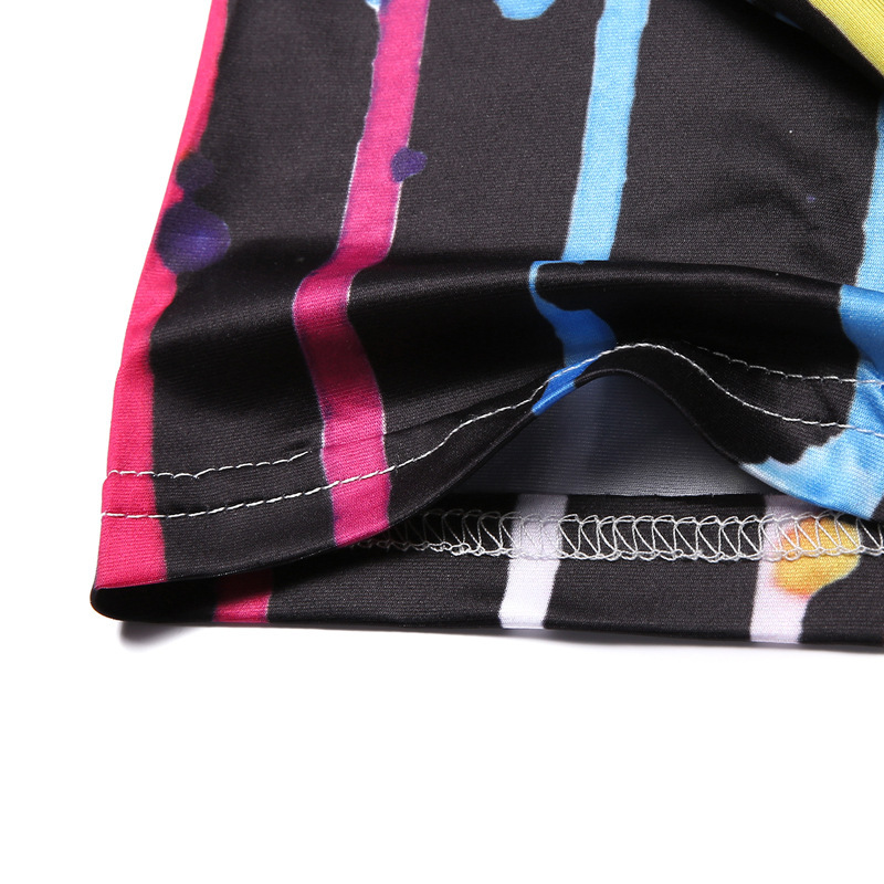 Short Sleeve Fashion Color Stripes Plus Size Half Sleeve Men