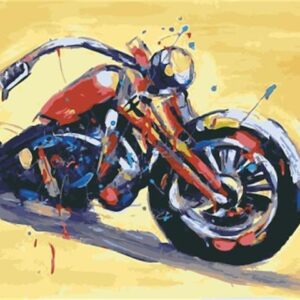 Retro Cool Motorcycle Still Life Canvas Wedding Art Deco Picture Gift